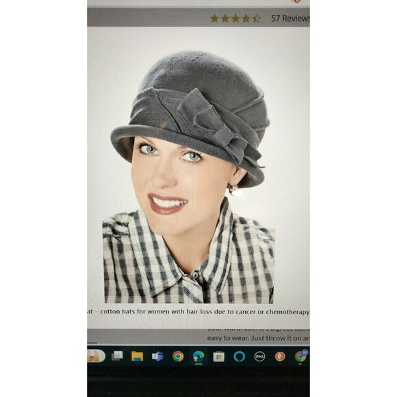 NWT Cardani Flapper Hat | Chemo Cotton Hat Navy Blue - Picture 6 of 6